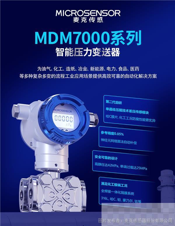 新品上架丨麦克传感MDM7000智能压力变送器